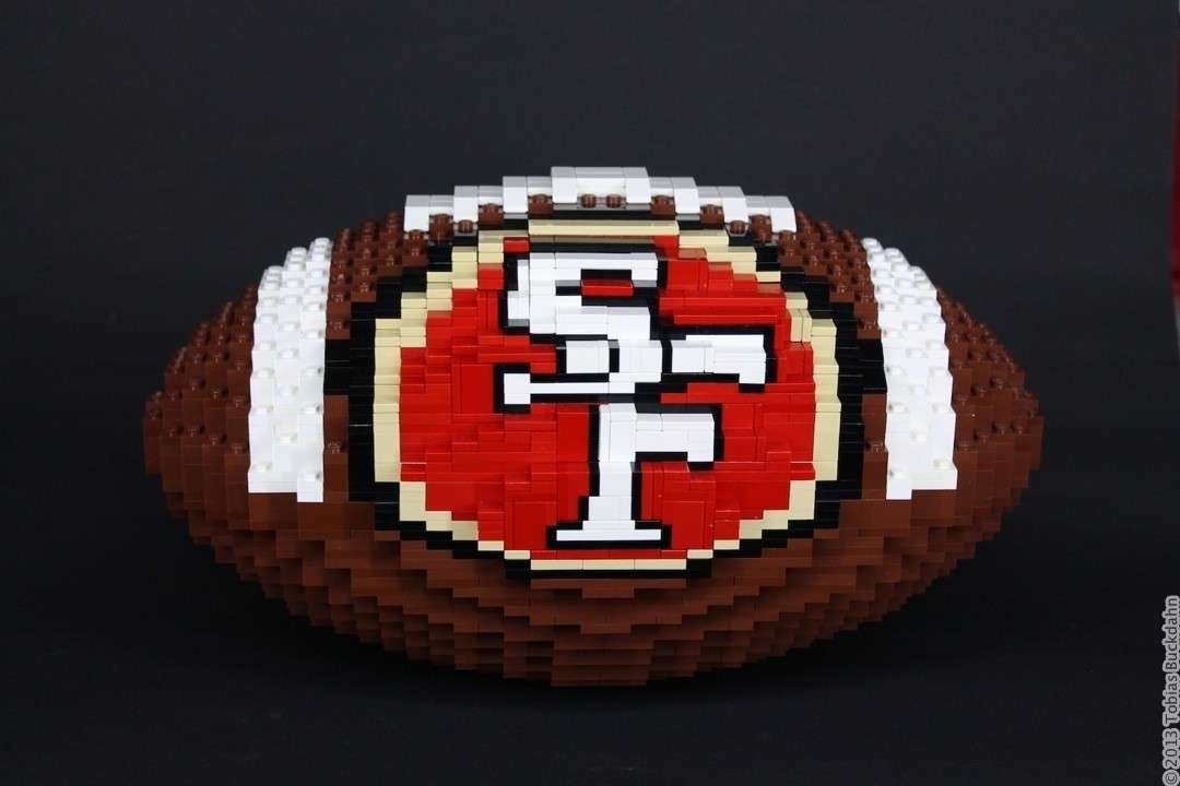 SF 49ers Football als Legosteinen