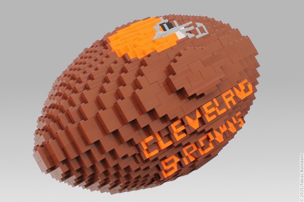 Cleveland Browns Football aus Lego